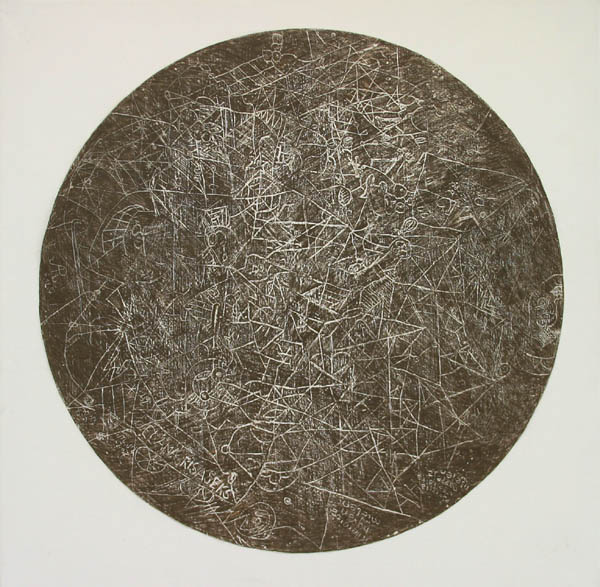 Jälkijälki II  <br>väriliitu paperille, 2008
