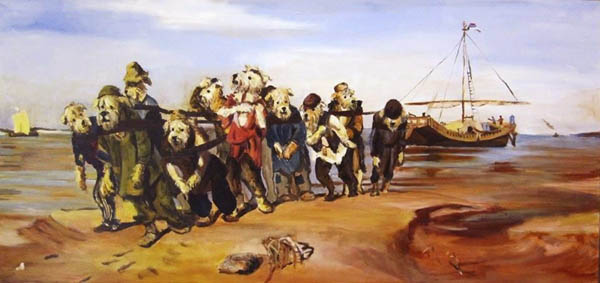 Volgan lautturit<br>  öljy kankaalle 2015