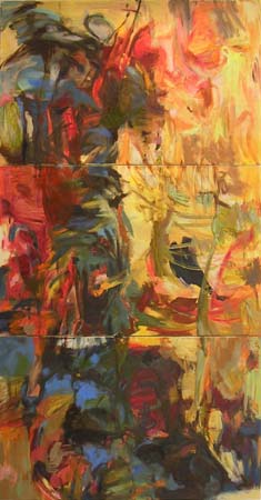 Syysputous  <br>öljy kankaalle, 2004 3 osaa á 92 x 61