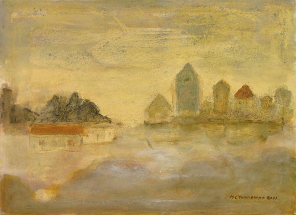 Kultainen valo  <br>akryyli, 2001