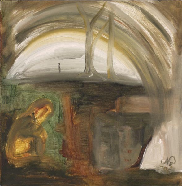 Yksinäisyys  <br>öljy kankaalle 2006, 	30 x 30 cm