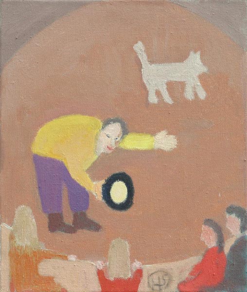 Sirkustirehtööri  <br>öljy 2007 27 x 35cm