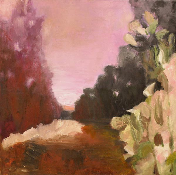 Ilta alkaa  <br>öljy 2006	,	 84 x 84 cm