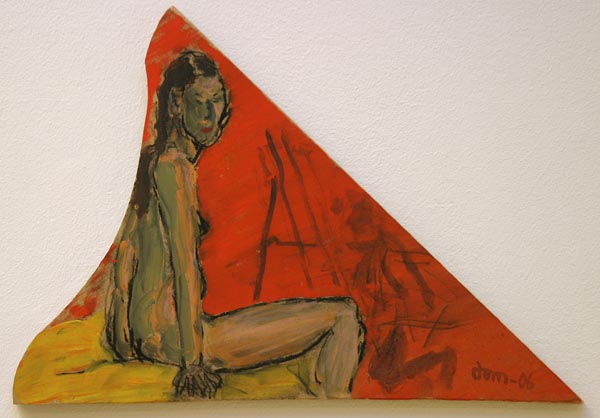 Kolme näkökulmaa taiteen tekemiseen  <br>akryyli, 2006