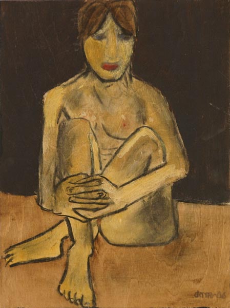 Risti-istunta  <br>akryyli ja hiili, 2006