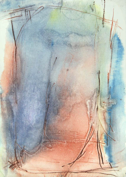 Muuttuminen  <br>akvarelli 2008