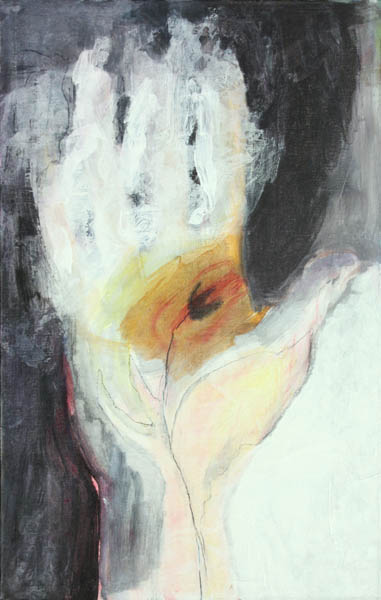 Toipuminen  <br>akryyli 2008,  82 x 130 cm