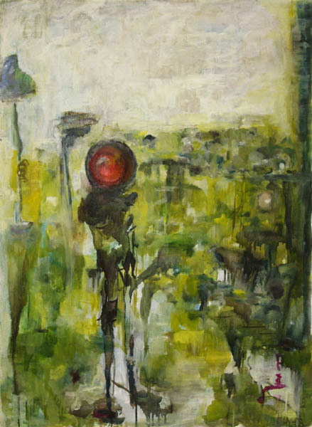 Päin punaista  <br>	öljy 2008, 80 x 110 cm