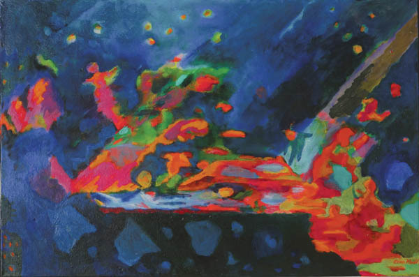 Nimetön  <br>öljy 2008,  60x90cm