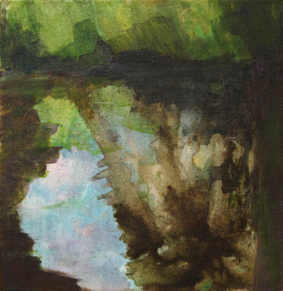 Aurinko joessa  <br>akryyli 2010