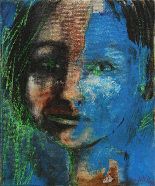 Sarjasta: Toinen minä  <br>akryyli, hiili ja pastelliliitu, 2010