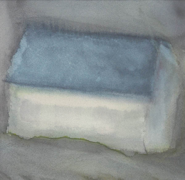 Hiljainen talo  <br>akvarelli 2010
