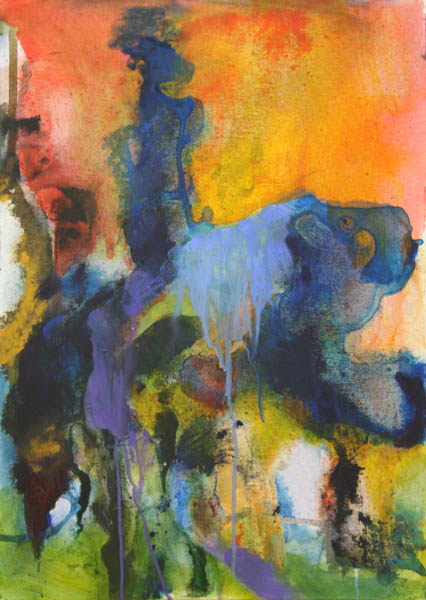 Lonely rider  <br>akryyli 2011 	50 x 70cm
