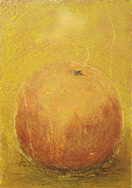 Appelsiini  <br>öljypastelli ja guassi 2011