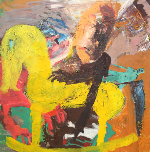 Ratsumestari  <br>	öljy 2012, 116x116cm