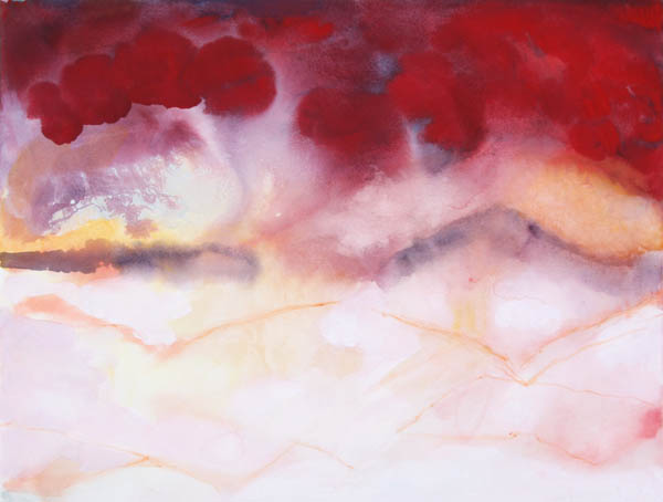 Ruusutaivas  <br>akvarelli ja guassi 2011